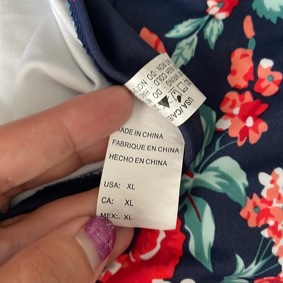 Cocoship XL Floral One Piece Backless Swimsuit with Long Ties - Picture 6 of 7